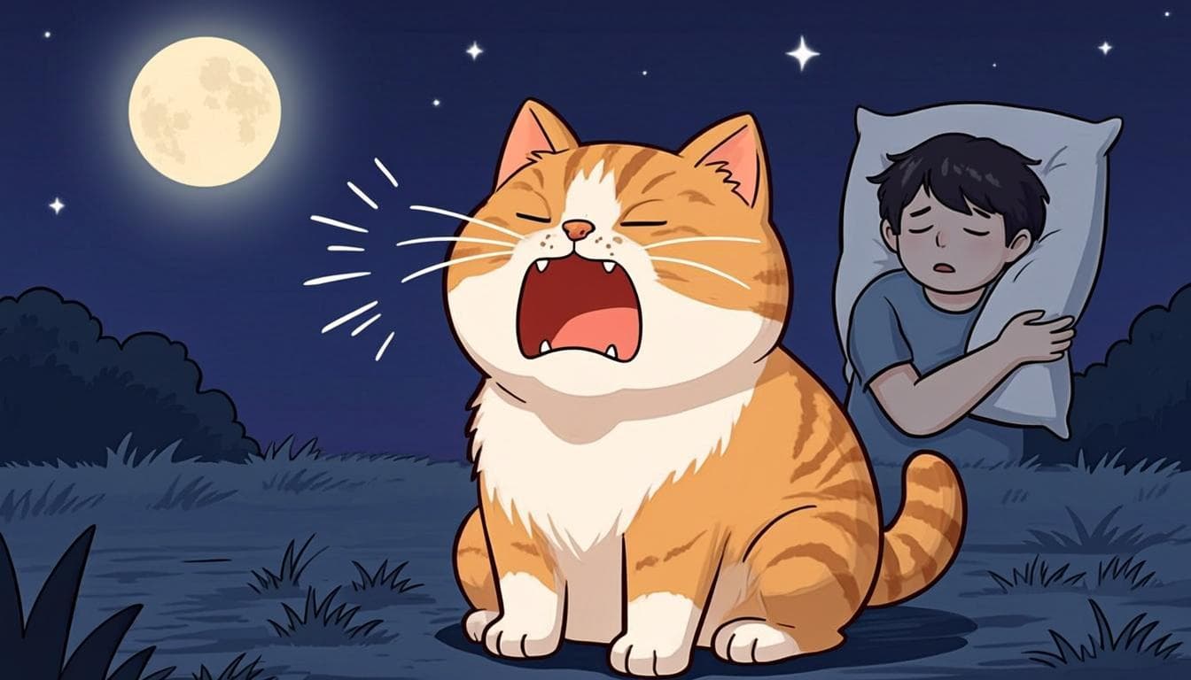 ¿Por qué tu gato maúlla por la noche y cómo solucionarlo?